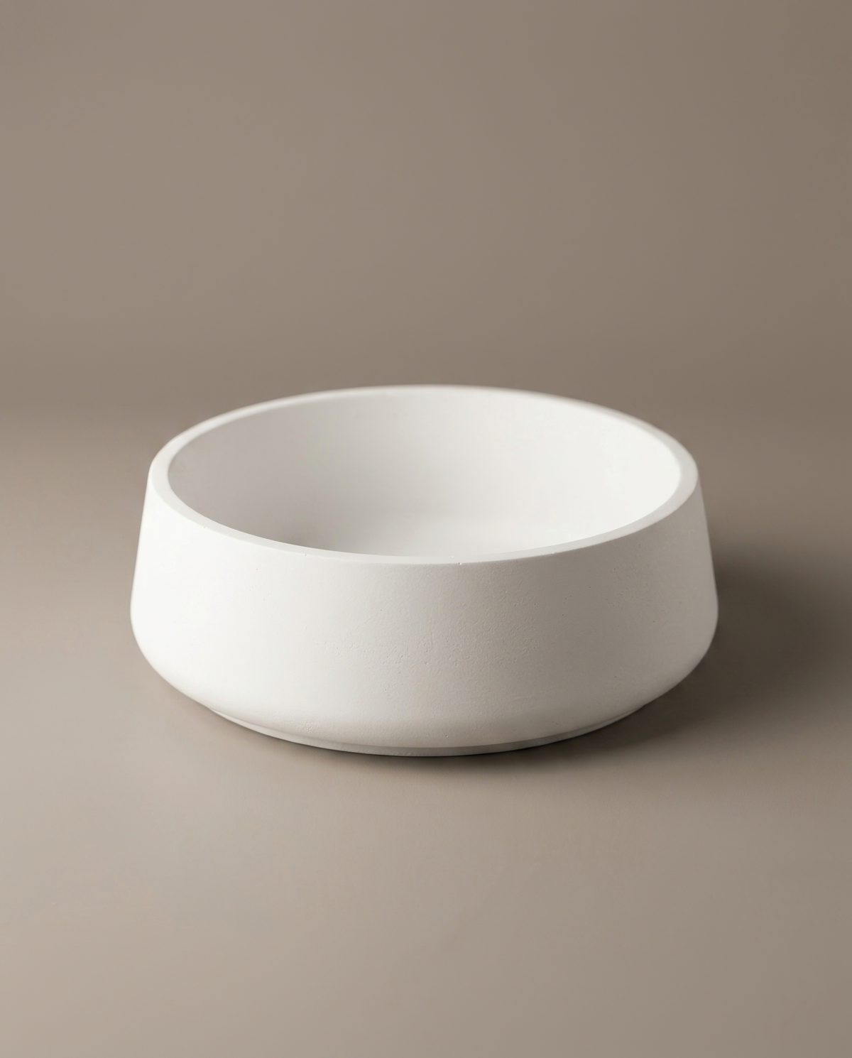 Muca handmade minimalist matte white round bowl by GlowBaltic
