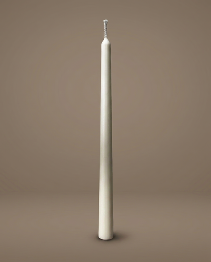Adata handmade tall ivory taper candle by GlowBaltic