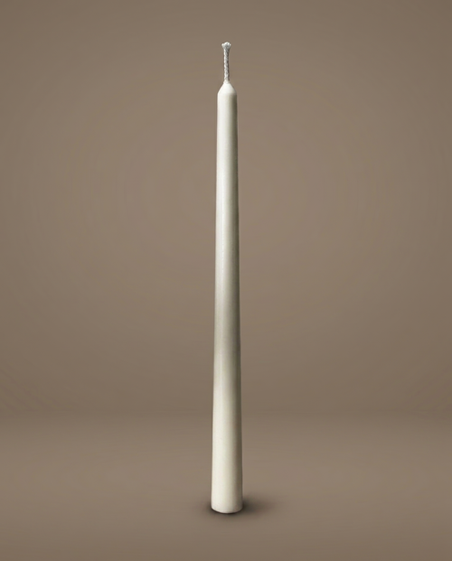 Adata handmade tall ivory taper candle by GlowBaltic