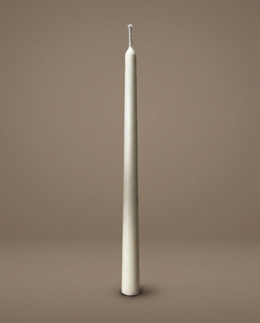 Adata handmade tall ivory taper candle by GlowBaltic
